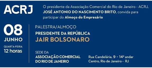 Almoço da Associação Comercial para o presidente Bolsonaro